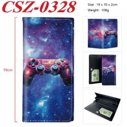 GamePad Anime peripheral long three fold wallet 19x10x2cm