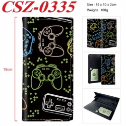 GamePad Anime peripheral long three fold wallet 19x10x2cm