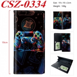 GamePad Anime peripheral long three fold wallet 19x10x2cm
