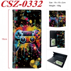 GamePad Anime peripheral long three fold wallet 19x10x2cm