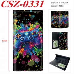 GamePad Anime peripheral long three fold wallet 19x10x2cm