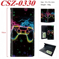 GamePad Anime peripheral long three fold wallet 19x10x2cm