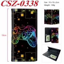 GamePad Anime peripheral long three fold wallet 19x10x2cm