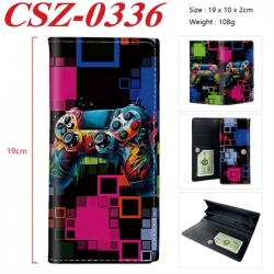 GamePad Anime peripheral long three fold wallet 19x10x2cm