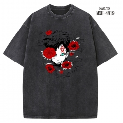 Naruto Anime peripheral pure cotton washed and worn T-shirt from S to 2XL