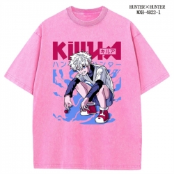 HunterXHunter Anime peripheral pure cotton washed and worn T-shirt from S to 2XL