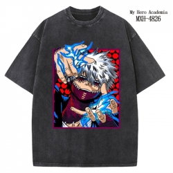 My Hero Academia Anime peripheral pure cotton washed and worn T-shirt from S to 2XL