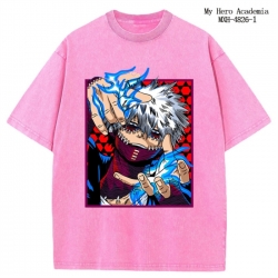 My Hero Academia Anime peripheral pure cotton washed and worn T-shirt from S to 2XL