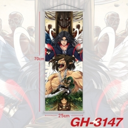 Shingeki no Kyojin Plastic Rod Cloth Small Hanging Canvas Painting Wall Scroll 25x70cm price for 5 pcs
