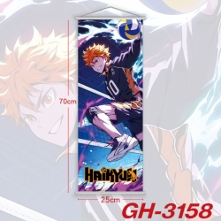 Haikyuu!! Plastic Rod Cloth Small Hanging Canvas Painting Wall Scroll 25x70cm price for 5 pcs