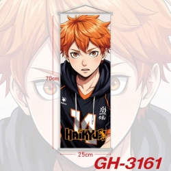 Haikyuu!! Plastic Rod Cloth Small Hanging Canvas Painting Wall Scroll 25x70cm price for 5 pcs