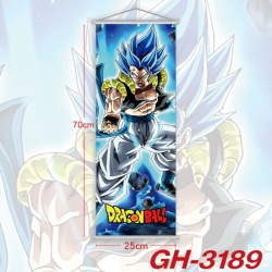 DRAGON BALL Plastic Rod Cloth Small Hanging Canvas Painting Wall Scroll 25x70cm price for 5 pcs