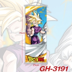 DRAGON BALL Plastic Rod Cloth Small Hanging Canvas Painting Wall Scroll 25x70cm price for 5 pcs