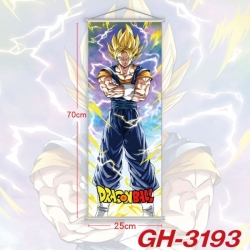 DRAGON BALL Plastic Rod Cloth Small Hanging Canvas Painting Wall Scroll 25x70cm price for 5 pcs