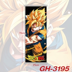 DRAGON BALL Plastic Rod Cloth Small Hanging Canvas Painting Wall Scroll 25x70cm price for 5 pcs