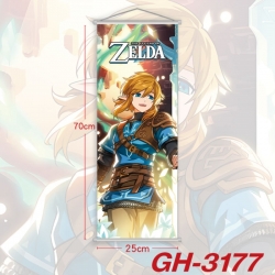 The Legend of Zelda Plastic Rod Cloth Small Hanging Canvas Painting Wall Scroll 25x70cm price for 5 pcs