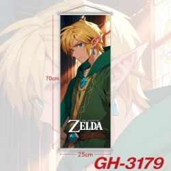 The Legend of Zelda Plastic Rod Cloth Small Hanging Canvas Painting Wall Scroll 25x70cm price for 5 pcs