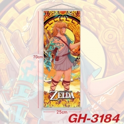 The Legend of Zelda Plastic Rod Cloth Small Hanging Canvas Painting Wall Scroll 25x70cm price for 5 pcs