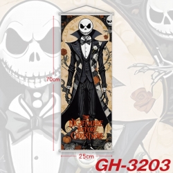 The Nightmare Before Christmas Plastic Rod Cloth Small Hanging Canvas Painting Wall Scroll 25x70cm price for 5 pcs