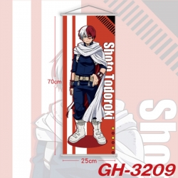 My Hero Academia Plastic Rod Cloth Small Hanging Canvas Painting Wall Scroll 25x70cm price for 5 pcs