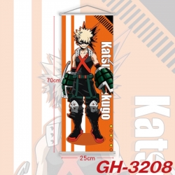 My Hero Academia Plastic Rod Cloth Small Hanging Canvas Painting Wall Scroll 25x70cm price for 5 pcs