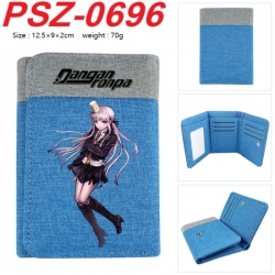 Dangan-Ronpa Anime color blocked three fold concealed wallet 12.5X9X2CM 70G