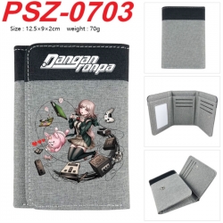 Dangan-Ronpa Anime color blocked three fold concealed wallet 12.5X9X2CM 70G
