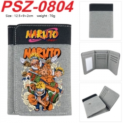 Naruto Anime color blocked three fold concealed wallet 12.5X9X2CM 70G