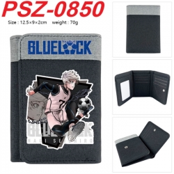 BLUE LOCK Anime color blocked three fold concealed wallet 12.5X9X2CM 70G