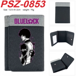 BLUE LOCK Anime color blocked three fold concealed wallet 12.5X9X2CM 70G