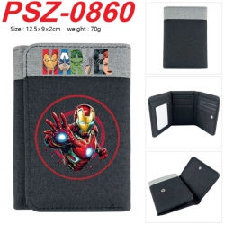 Marvel Anime color blocked three fold concealed wallet 12.5X9X2CM 70G