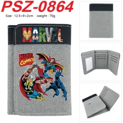 Marvel Anime color blocked three fold concealed wallet 12.5X9X2CM 70G
