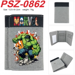 Marvel Anime color blocked three fold concealed wallet 12.5X9X2CM 70G