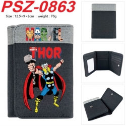 Marvel Anime color blocked three fold concealed wallet 12.5X9X2CM 70G