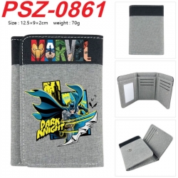 Marvel Anime color blocked three fold concealed wallet 12.5X9X2CM 70G