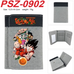 DRAGON BALL Anime color blocked three fold concealed wallet 12.5X9X2CM 70G