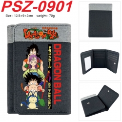 DRAGON BALL Anime color blocked three fold concealed wallet 12.5X9X2CM 70G
