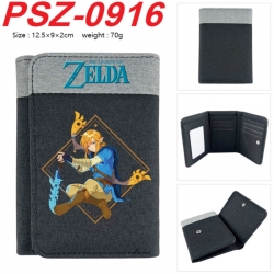 The Legend of Zelda Anime color blocked three fold concealed wallet 12.5X9X2CM 70G