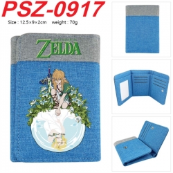 The Legend of Zelda Anime color blocked three fold concealed wallet 12.5X9X2CM 70G