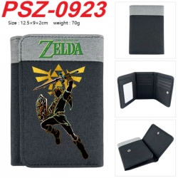 The Legend of Zelda Anime color blocked three fold concealed wallet 12.5X9X2CM 70G