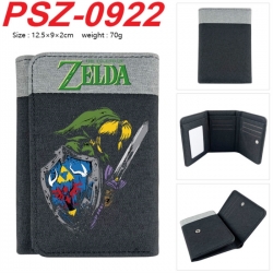 The Legend of Zelda Anime color blocked three fold concealed wallet 12.5X9X2CM 70G