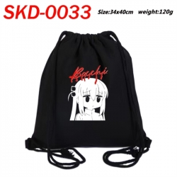 BOCCHI THE ROCK! Anime themed Canvas Drawstring Backpack Tote Bag 34x40cm