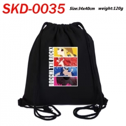 BOCCHI THE ROCK! Anime themed Canvas Drawstring Backpack Tote Bag 34x40cm