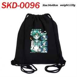 sailormoon Anime themed Canvas Drawstring Backpack Tote Bag 34x40cm