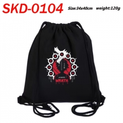 The Seven Deadly Sins Anime themed Canvas Drawstring Backpack Tote Bag 34x40cm