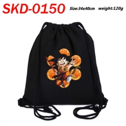 DRAGON BALL Anime themed Canvas Drawstring Backpack Tote Bag 34x40cm