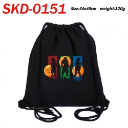 DRAGON BALL Anime themed Canvas Drawstring Backpack Tote Bag 34x40cm