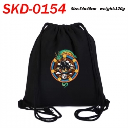 DRAGON BALL Anime themed Canvas Drawstring Backpack Tote Bag 34x40cm