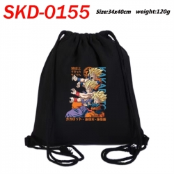 DRAGON BALL Anime themed Canvas Drawstring Backpack Tote Bag 34x40cm