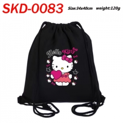 Sanrio Anime themed Canvas Drawstring Backpack Tote Bag 34x40cm
